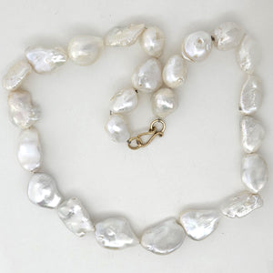 Pearl White Japanese 14KY 18" Necklace by Judy Knose