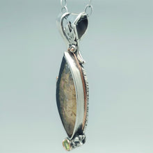 Watermelon Tourmaline Slice Peridot Sterling Rose Gold Pendant, Bright Branches Collection by Rebecca of BNOX