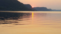 Southern end of Lake Pepin near Camp Lacupolis, MN, a 21 mile widening of the Mississippi River dividing Minnesota and Wisconsin