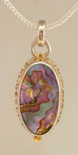 Abalone Sterling & 14KY pendant by Lori Braun PT975