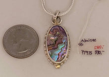 Abalone Sterling & 14KY pendant by Lori Braun PT975