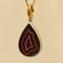 Laguna Agate Sterling 14KY Pendant by Lori Braun