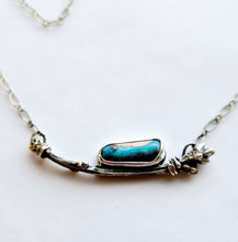 Boulder Opal Sterling Maple Branch 14KY Necklace by Rebecca of BNOX
