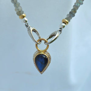 Labradorite 14KY Sterling Necklace by Lori Braun