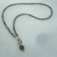 Labradorite 14KY Sterling Necklace by Lori Braun