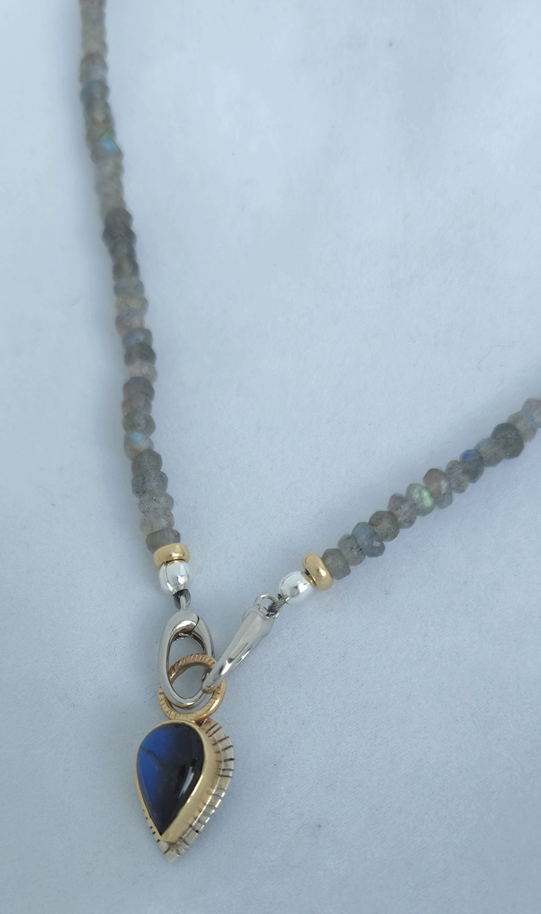 Labradorite 14KY Sterling Necklace by Lori Braun