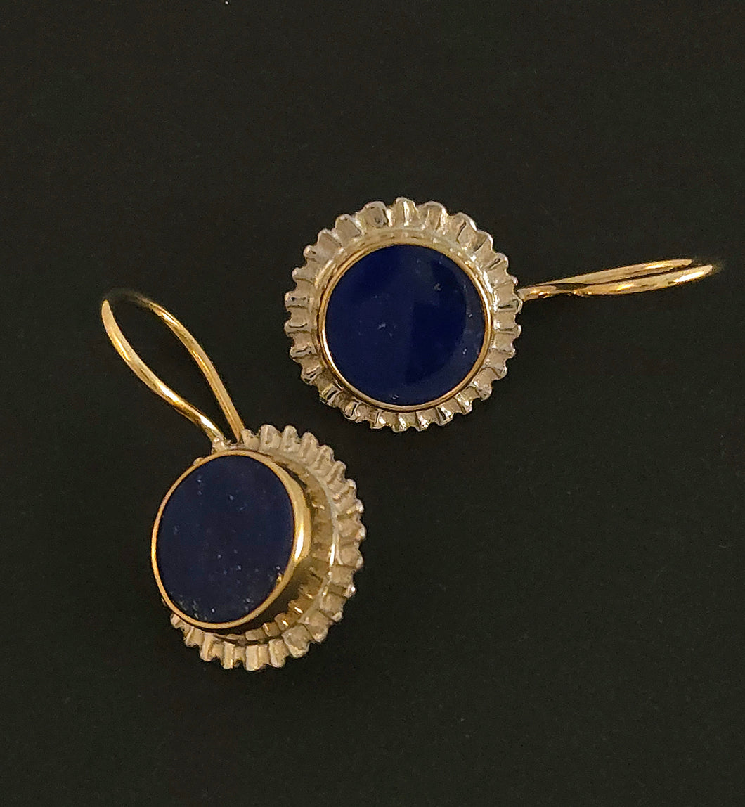 Blue Lapis 14KY Sterling Earrings by Lori Braun  ER471  $790