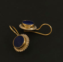 Blue Lapis 14KY Sterling Earrings by Lori Braun  ER471  $790