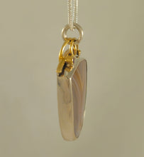 Malawi Agate Pink Sapphire 14KY Sterling Pendant by Lori Braun