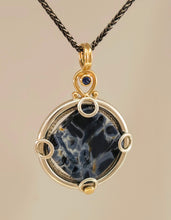 Pietersite Sapphire 14KY Sterling Pendant by Lori Braun PT991