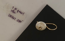 Cultured Coin White Pearl 14ky Earrings by Lori Braun