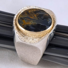 Pietersite 14KY Sterling Ring by Lori Braun Size 11.25 RGMike