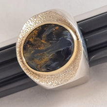Pietersite 14KY Sterling Ring by Lori Braun Size 11.25 RGMike