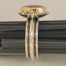 Rutilated Quartz Diamond Sterling 14KY Ring by Lori Braun RG153