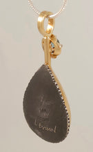 Rutilated Quartz Zircon Sterling 14KY Pendant by Lori Braun