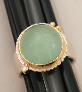 Aquamarine Sterling 14KY Ring by Lori Braun