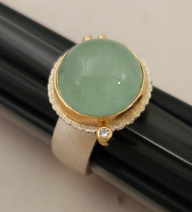 Aquamarine Sterling 14KY Ring by Lori Braun