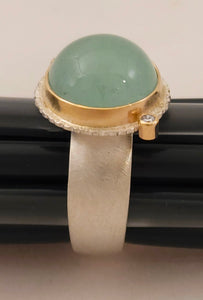 Aquamarine Sterling 14KY Ring by Lori Braun