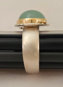 Aquamarine Sterling 14KY Ring by Lori Braun
