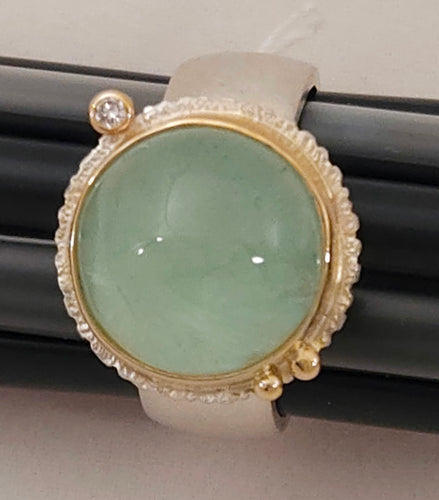 Aquamarine Sterling 14KY Ring by Lori Braun