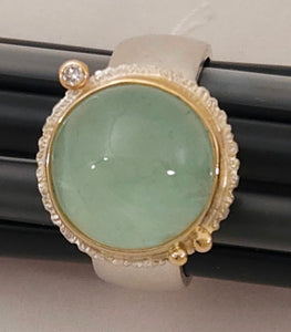 Aquamarine Sterling 14KY Ring by Lori Braun