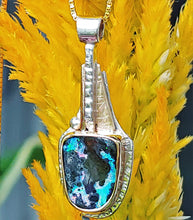 Boulder Opal 14KY Sterling Pendant by Lori Braun