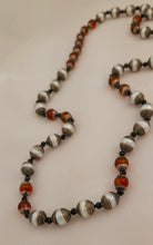 Carnelian Pearl Black Spinel Sterling Necklace by Judy Knose