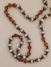 Carnelian Pearl Black Spinel Sterling Necklace by Judy Knose