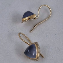 Chalcedony 14KY Sterling Earrings by Lori Braun ER470