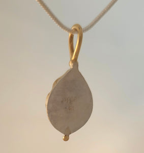 Chrysoprase 14KY Sterling Pendant by Lori Braun