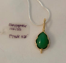 Chrysoprase 14KY Sterling Pendant by Lori Braun