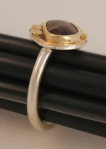 Mexican Fire Agate Sterling 14KY Ring by Lori Braun Size 8.5 RG141 $675