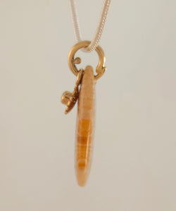 Fossilized Coral 14KY Pendant by Lori Braun