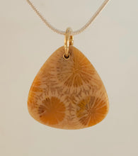 Fossilized Coral 14KY Pendant by Lori Braun