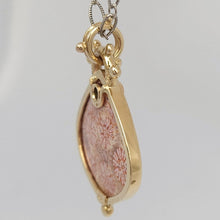 Fossilized Coral Pink Sapphire 14KY Pendant by Lori Braun