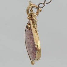 Fossilized Coral Pink Sapphire 14KY Pendant by Lori Braun