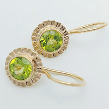 Faceted Peridot 14KY Earrings by Lori Braun