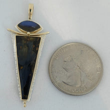 Pietersite Labradorite Sterling 14KY Pendant by Lori Braun