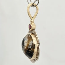 Rutilated Quartz Sterling 14KY Pendant by Lori Braun