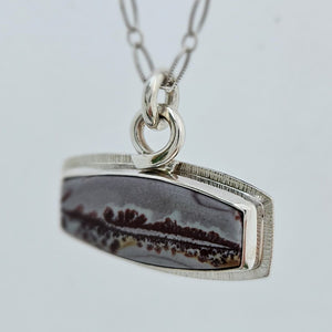 Sonoran Dendritic Agate Sterling Pendant by Lori Braun