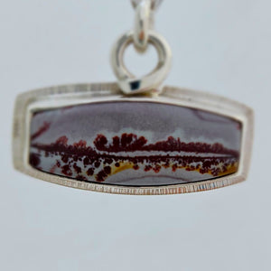 Sonoran Dendritic Agate Sterling Pendant by Lori Braun