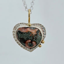 Thompsonite Heart Sterling 14KY Pendant by Lori Braun