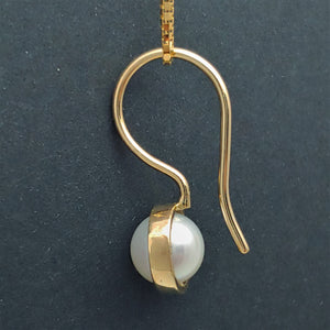 Akoya Cultured Pearl Earrings 14KY by Lori Braun