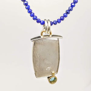Boulder Opal Doublet Apatite Sterling 14ky Pendant created by Lori Braun