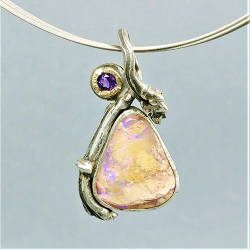 Sold Boulder Opal Amethyst Pendant