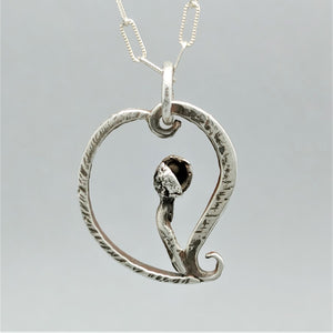 SOLD Heart of Autumn Sterling Pendant