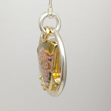 Ocean Jasper Peridot Sterling 14ky pendant by Lori Braun