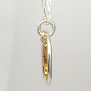 Ocean Jasper Peridot Sterling 14ky pendant by Lori Braun