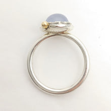 Blue Chalcedony Sterling 14ky Ring by Lori Braun