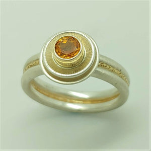 Spessartine Garnet Sterling 14ky Ring by Lori Braun